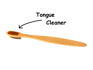 Bamboo Toothbrush with tongue cleaner